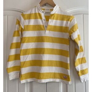 Macober Women's Yellow White Striped Long Sleeve Top Size 1 US XS